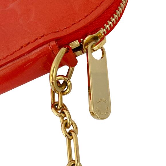 Louis Vuitton Orange Sunset Monogram Vernis Heart Coin-Purse  LOUIS VUITTON Vernis Heart Coin Purse Orange Sunset
